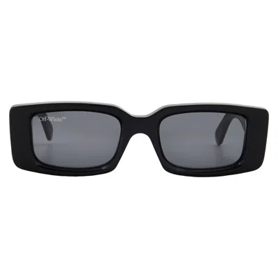 Off-white Arthur Dark Grey Pilot Unisex Sunglasses Oeri016 1007 50 In Black
