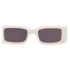 Off-white Arthur Dark Grey Rectangular Unisex Sunglasses Oeri016 0107 50 In Neutral