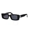 Off-white Arthur Dark Grey Rectangular Unisex Sunglasses Oeri016 1007 50