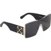 Off-white Aspen Dark Grey Shield Unisex Sunglasses Oeri14g 7607 141 In Black
