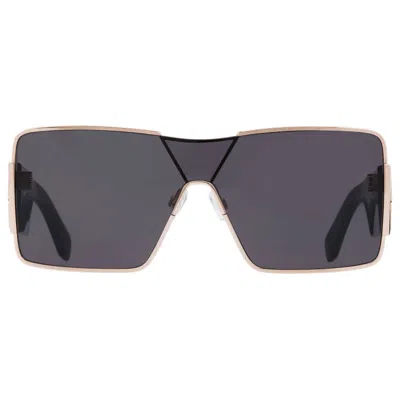 Off-white Aspen Dark Grey Shield Unisex Sunglasses Oeri14g 7607 141 In Black