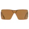Off-white Aspen Gold Mirror Shield Unisex Sunglasses Oeri14g 7676 141 In Orange