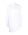 Off-white Off White Cotton Shirt Dress In White