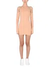 Off-white Women's Asymmetric Mini Dress In Brown