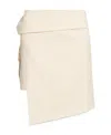 Off-white Asymmetric Wool Mini Skirt In White