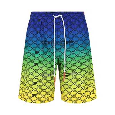 Pre-owned Off-white Athl Monogram Shorts 'multicolor/black' In Multi-color