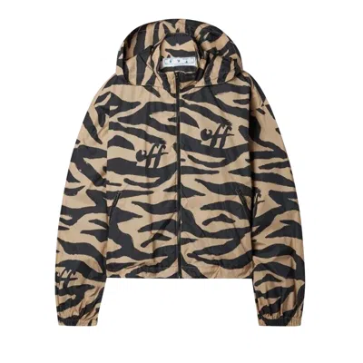 Pre-owned Off-white Athl Zebra Jacket 'beige/black' | Multi-color | Women's Size 40