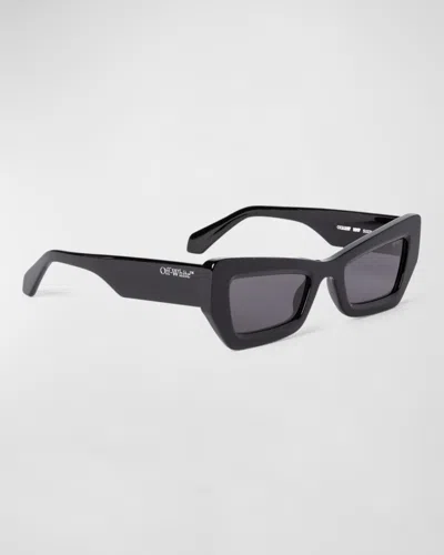 Off-white Aurora Acetate Cat-eye Sunglasses In Black
