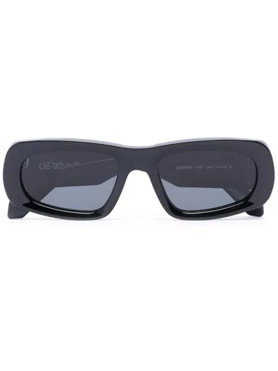 Off-white Austin Logo-print Sunglasses In Schwarz