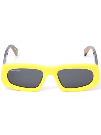Off-white Austin Oval-frame Sunglasses In Yellow