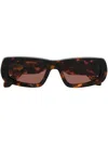 Off-white Austin Square-frame Sunglasses In Braun