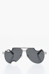 Off-white Aviator Dallas Sunglasses With Meteor Design Grösse Unica In Gray