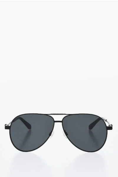 Off-white Aviator Ruston Sunglasses With Metal Frame In Black