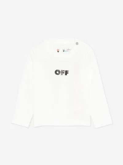 OFF-WHITE OFF-WHITE BABY BOYS ARROW SPONGE LONG SLEEVE T-SHIRT
