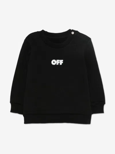 Off-white Kids'  Baby Boys Arrow Sponge Sweatshirt In Black