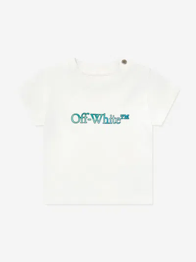 Off-white Baby Boys Bookish Watercolour T-shirt In Purple