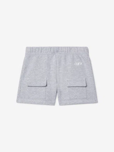 Off-white Kids' Baby Boys Off Stamp Clear Shorts In Gray