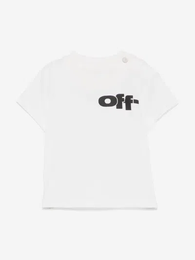 Off-white Baby Boys Type Graphic T-shirt In White - Black