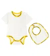Off-white Baby Cotton Bodysuit And Bib Set In Off White Yellow