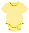 Off-white Baby Cotton Jersey Bodysuit In Yellow Yellow