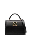 Off-white Baby Jitney Leather Shoulder Bag In Black