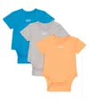 Off-white Three-pack Baby Multicolor Bodysuits In Multicolor Whi