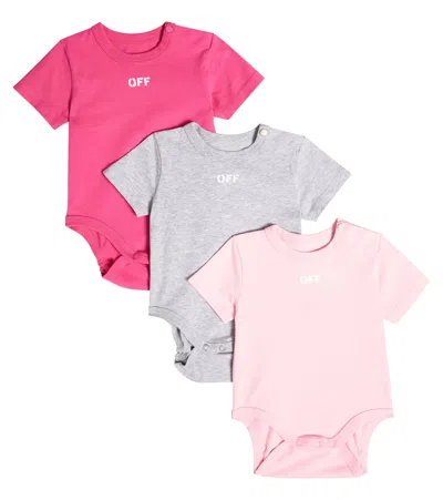 Off-white Logo 3-pack Bodysuit In Multicolor