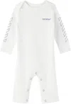 Off-white Long-sleeved Jumpsuit In White - Blue