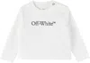 Off-white Baby White Bookish Long-sleeved T-shirt In White - Black