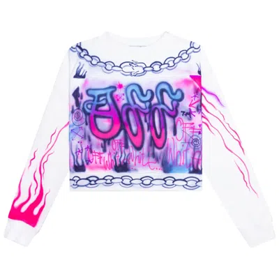 Pre-owned Off-white Babybrush Contour Crewneck 'white/multicolor' | Men's Size Xl