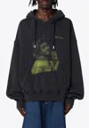 Off-white Bacchus Print Hooded Sweatshirt In Black