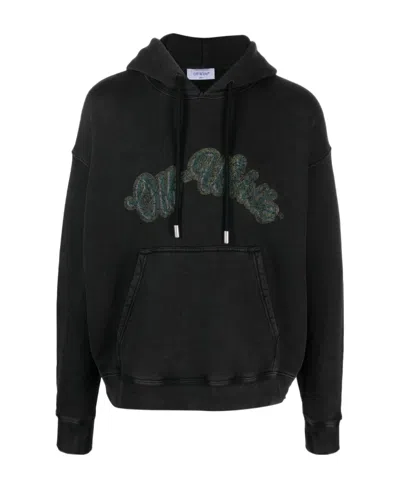 OFF-WHITE OFF-WHITE GRAPHIC PRINTED DRAWSTRING HOODIE