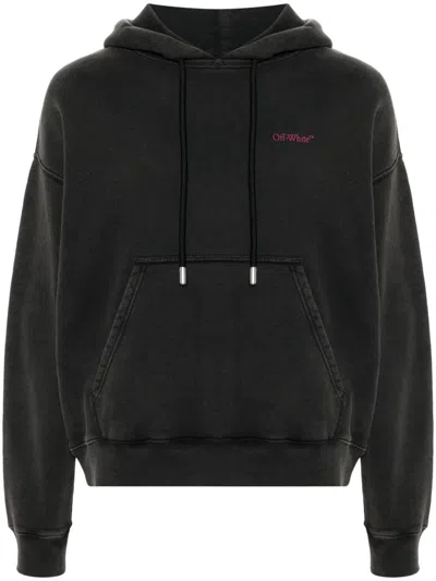 Off-white Pink Bacchus Skate Hoodie In Black