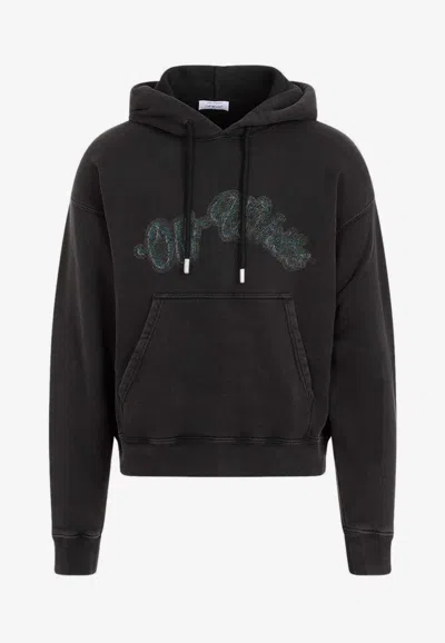 OFF-WHITE BACCHUS SKATE WASHED-OUT HOODED SWEATSHIRT