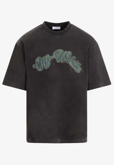 Off-white Bacchus Skate Washed-out T-shirt In Black
