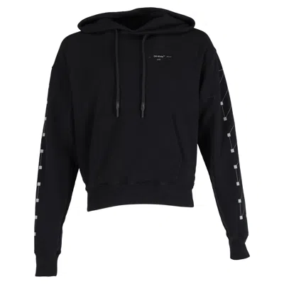 Off-white Back Logo Hoodie In Black Cotton