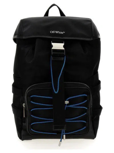 Off-white Off White Nylon Backpack With Logo In Black