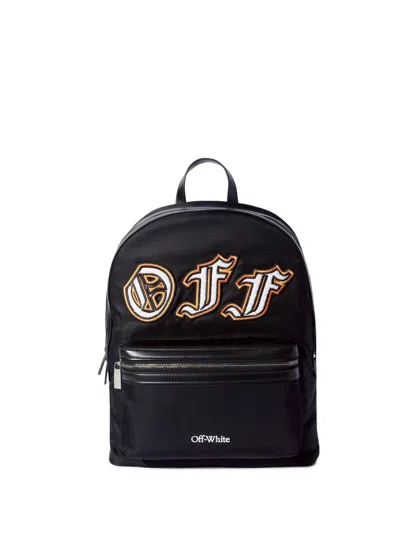 Off-white Core Round Backpack Patches In Blackyelow