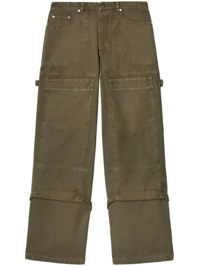 Off-white Relaxed Carpenter Style Trousers In Brown