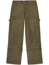 Off-white Relaxed Carpenter Style Trousers In Green