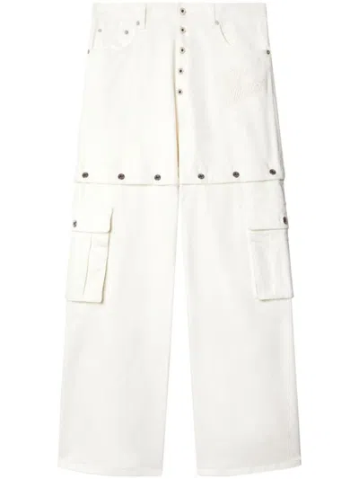 Off-white Off White Baggy-fit Jeans With Logo