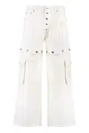 Off-white Off White Baggy-fit Jeans With Logo