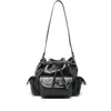 Off-white Chain Strap Bucket Bag Pockets In Black