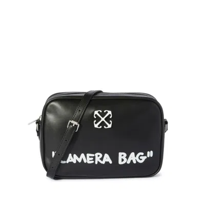 Off-white Medium Jitney Quote Shoulder Bag In Black