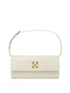 Off-white Jitney 1.0 Leather Shoulder Bag In Dust No Co