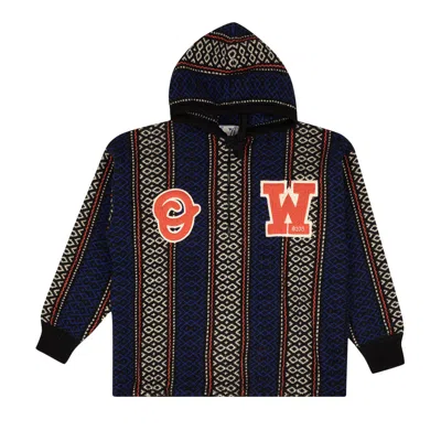 Pre-owned Off-white Baja Chunky Knit Hoodie 'brown/orange' | Men's Size S