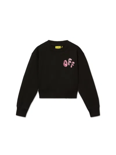 Off-white Kids' Balloon Arrow Sweatshirt In Black