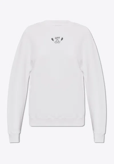 Off-white Bandana Arrow Embroidered Sweatshirt In White
