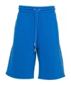 Off-white Arrow Embroidered Track Shorts In Blue