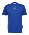 Off-white Off White Logo Printed Crewneck T-shirt In Blue
